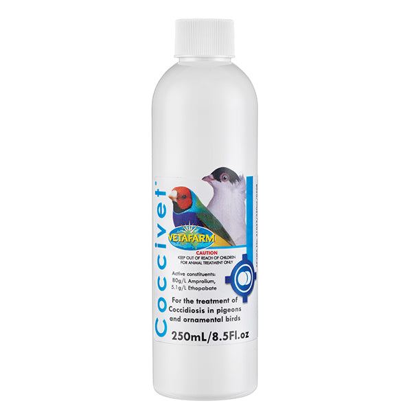 Vetafarm Coccivet 250ml Treatment For Coccidiosis In Pigeons & Birds