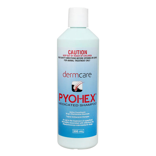 Pyohex 500ml Medicated Antibacterial Shampoo For Dogs
