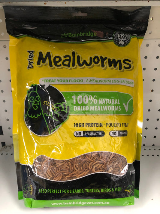 Dried Mealworms 750g Protein Source For Poultry And Birds