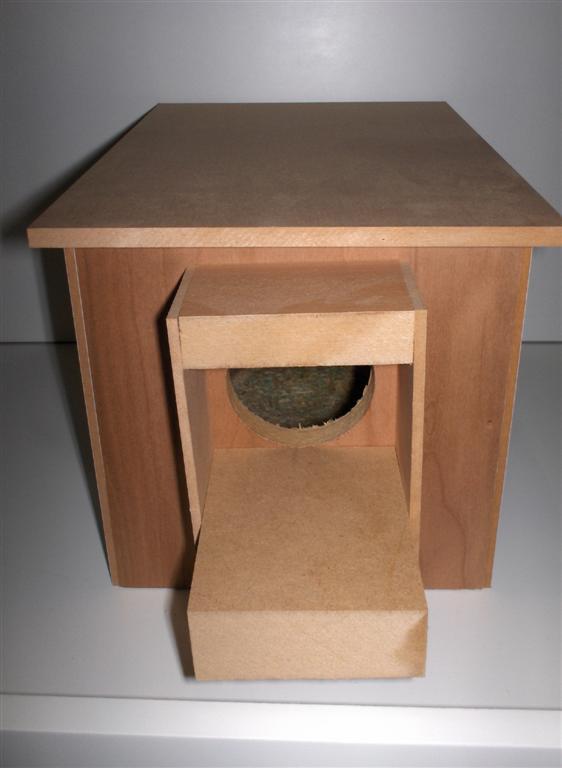 Budgie Nesting Box Funnel Entrance Wooden (MDF)