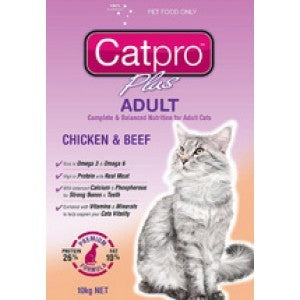 Catpro Plus Cat Food 10kg Chicken & Beef