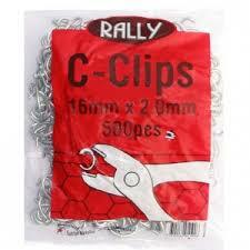 Rally C-Clips For Wire Netting 16mm x 2.0 Pack 500