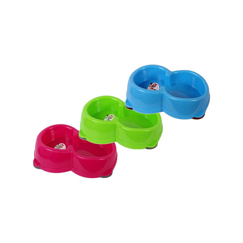 Pet Brands Retro Double Bowl 350ml Various Colours